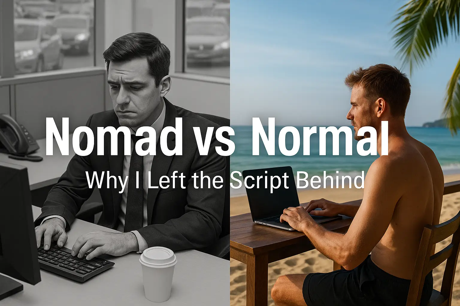 Split image of normal vs. nomad