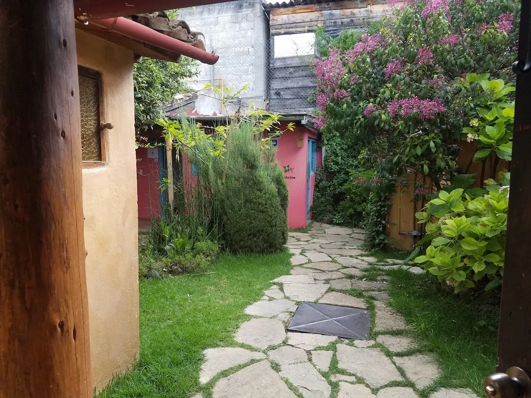 one of many hostel courtyards