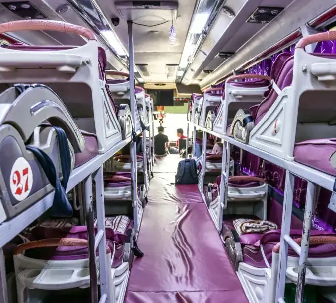 Sleeper bus in Vietnam