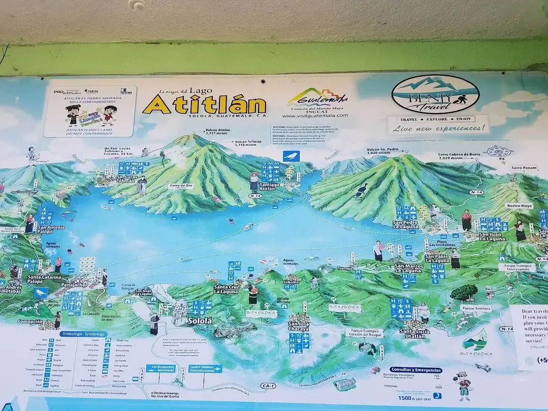 Map of Lake Atitlan