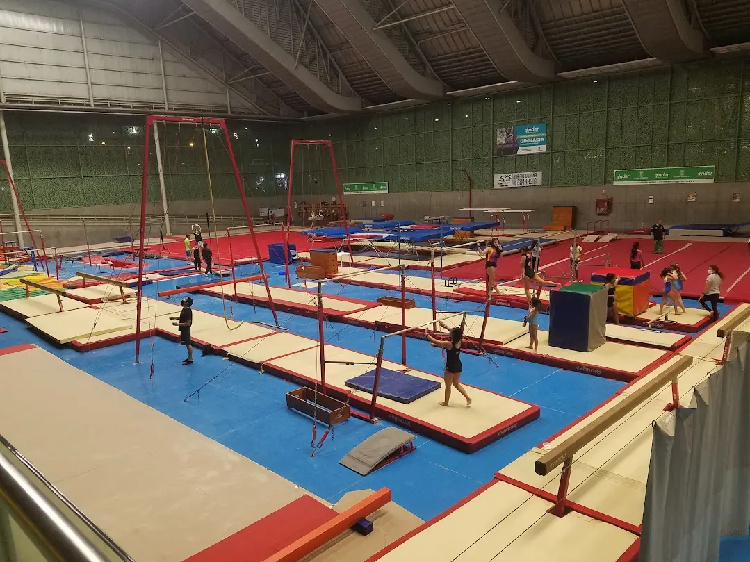 Outdoor gymnastics bars at Estadio gym