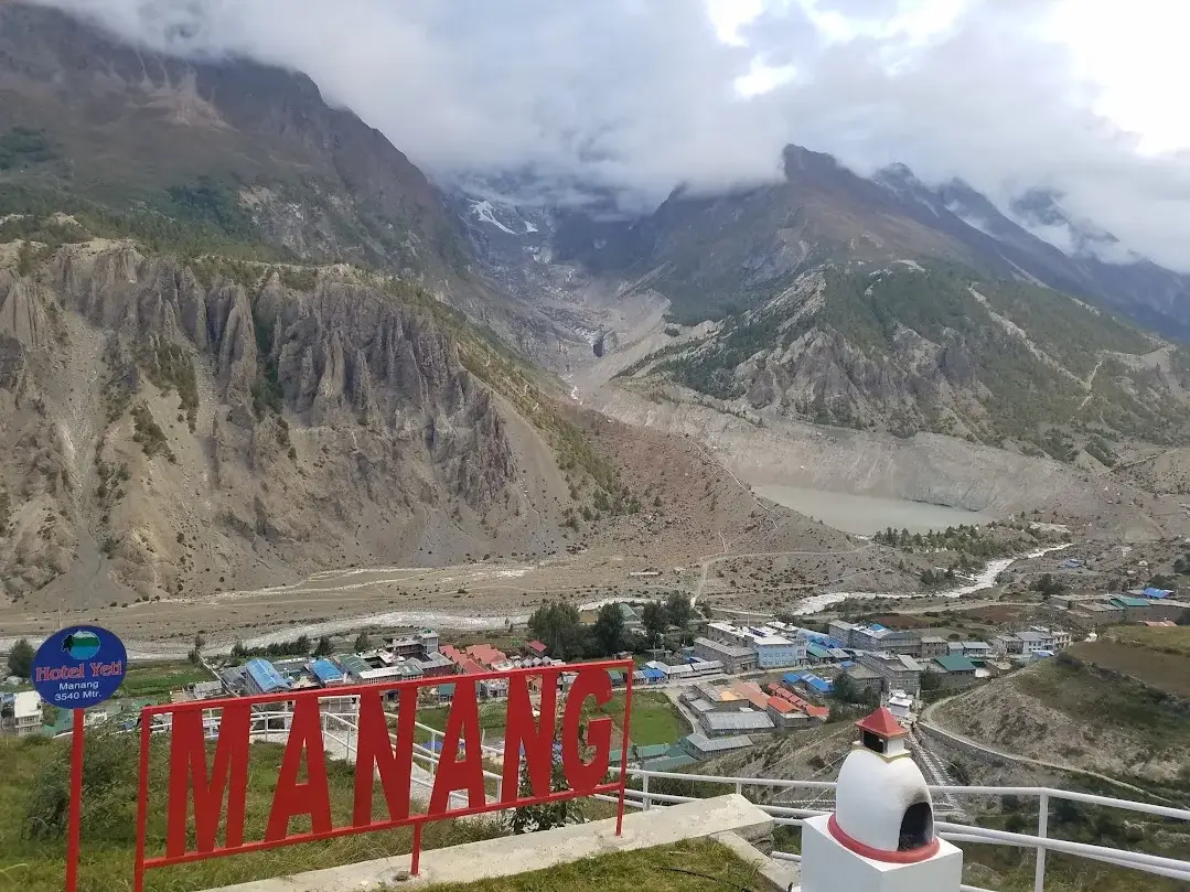 manang village sign