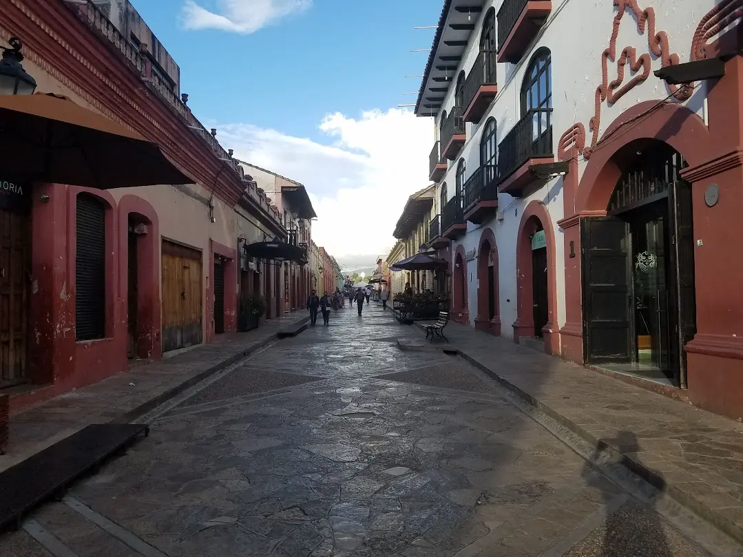 Guadalupe church steps in San Cristóbal, Mexico