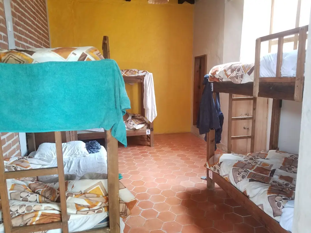 Rossco Hostel bonfire area in San Cristóbal